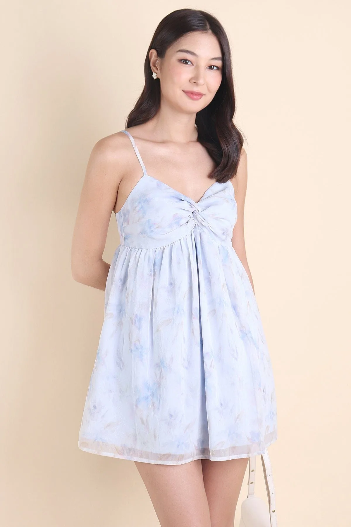 KURA FLORAL KNOT DRESS IN MOONLIGHT PERIWINKLE