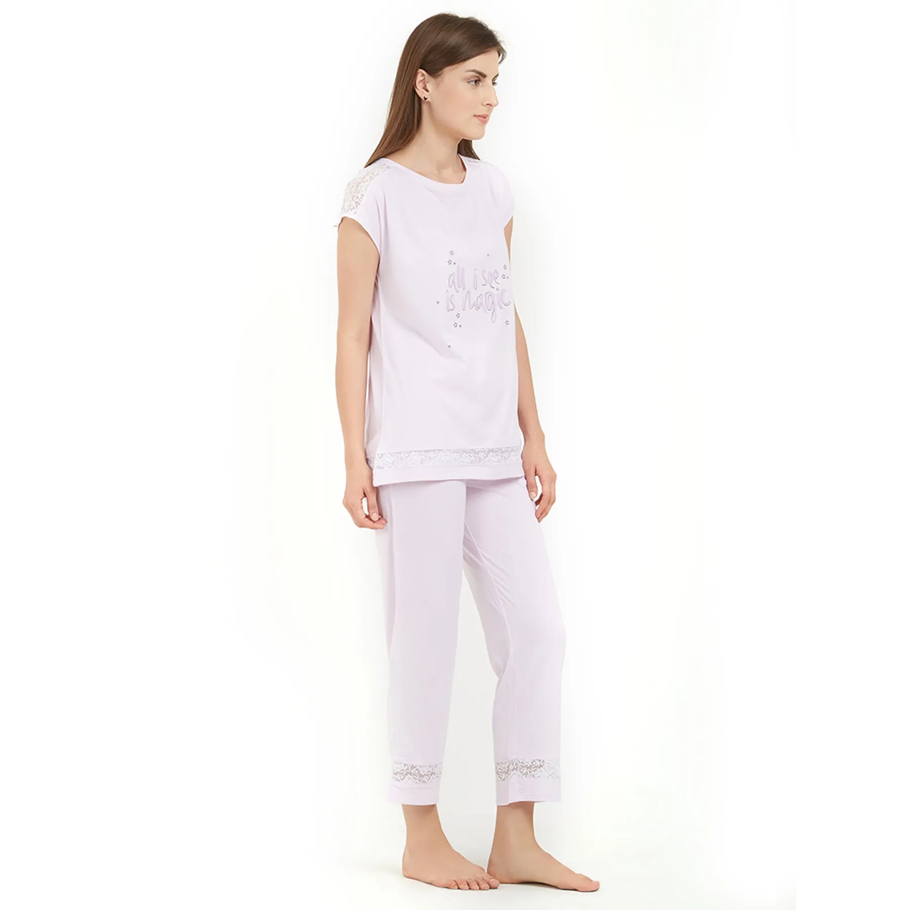 Laced Pyjama Set-NT-95