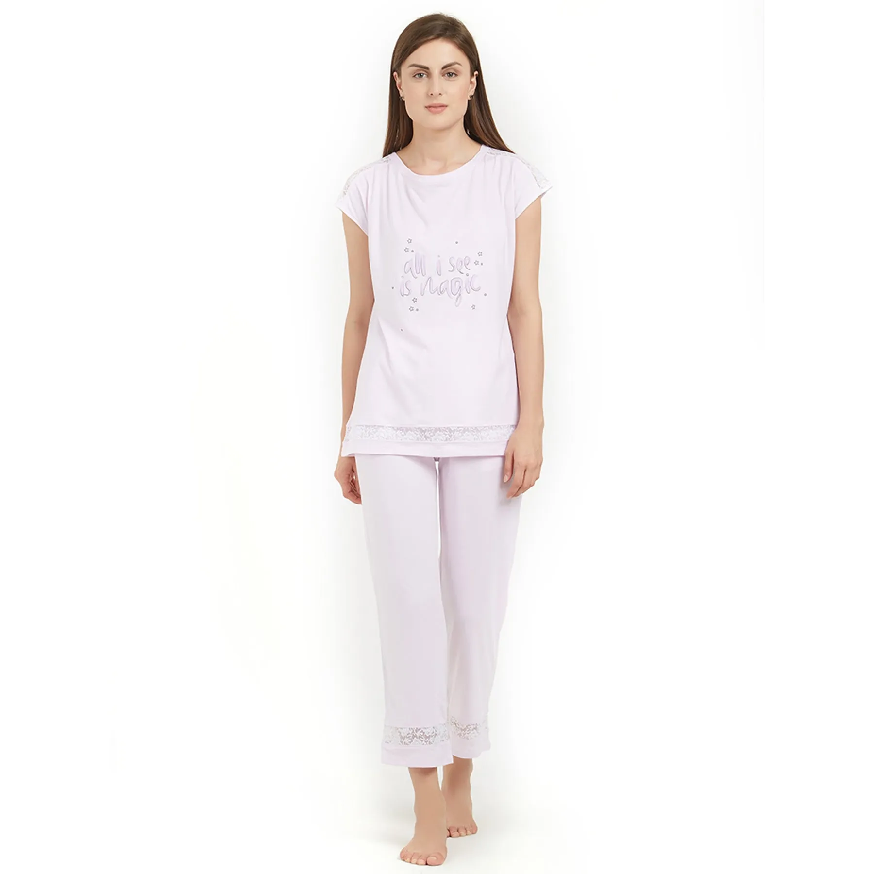 Laced Pyjama Set-NT-95