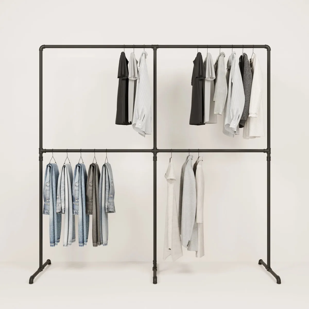 LAS II DOUBLE – Freestanding coat rack | Free standing closet rack