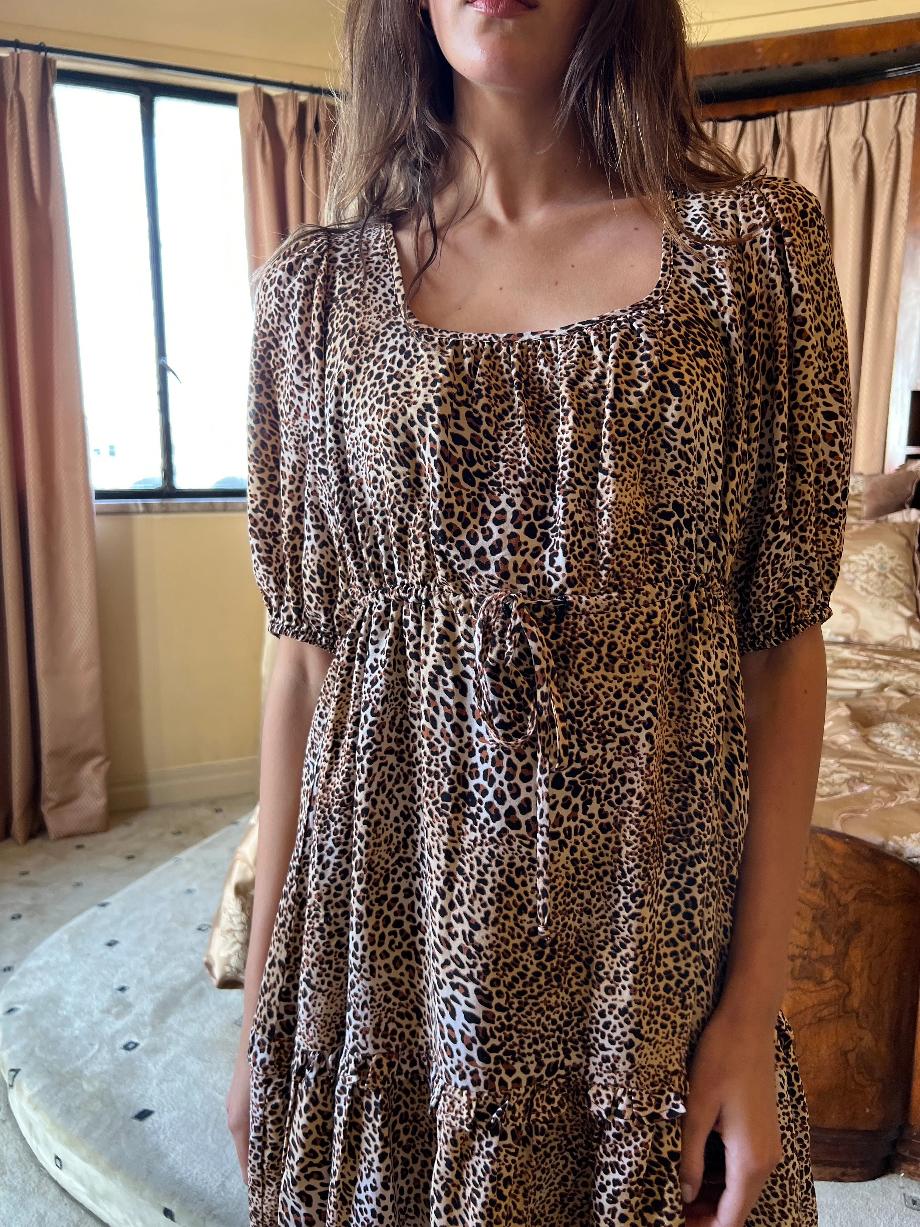 Leila Mini Dress - Leopard