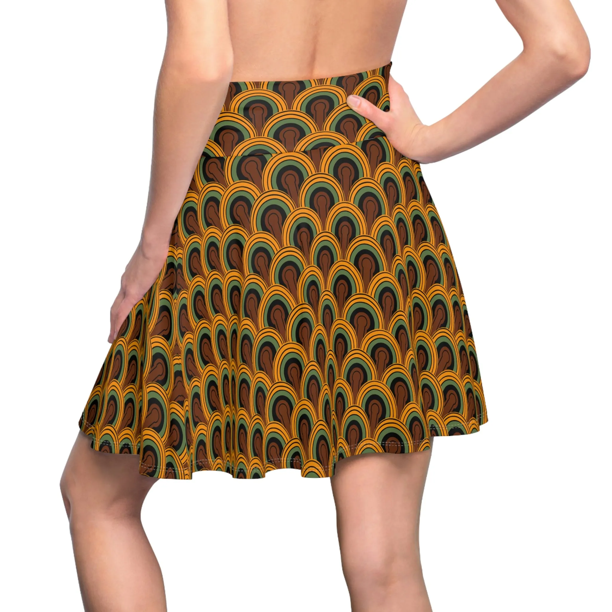 Louisa Room 237 Print Skater Skirt Swim Coverup | Pinup Couture Swim