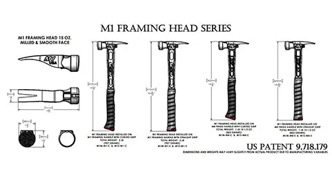 M4 14″ Titanium Finish Replacement Handle – Powder Coat Finish