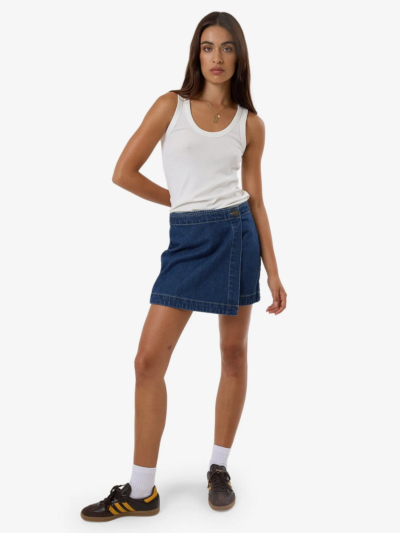 Marley Wrap Skirt - Union Blue