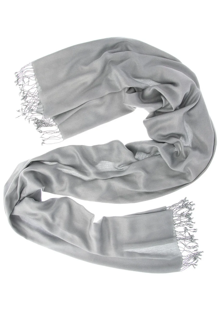 MAYA Silver Grey Viscose Woman Scarf