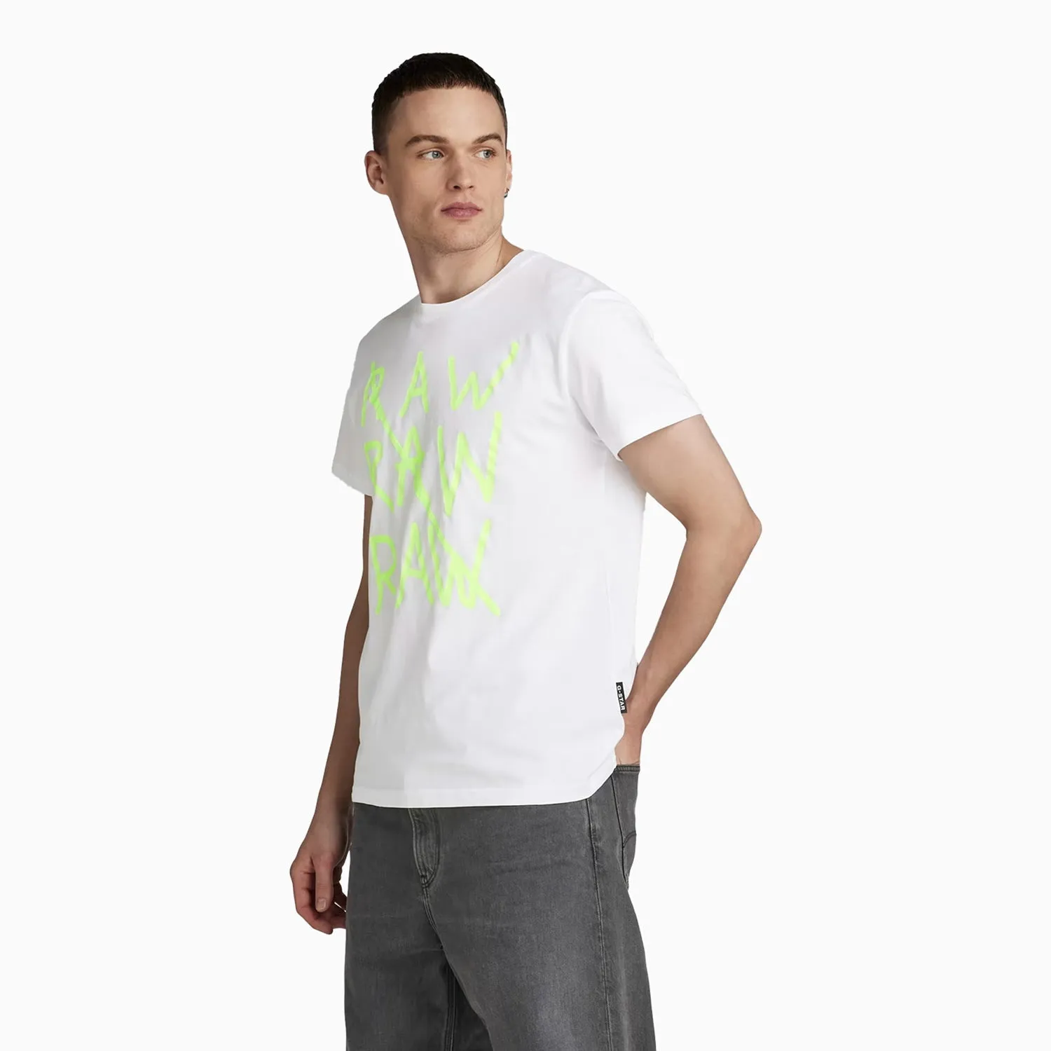 Men's Raw Short Sleeve T Shirt