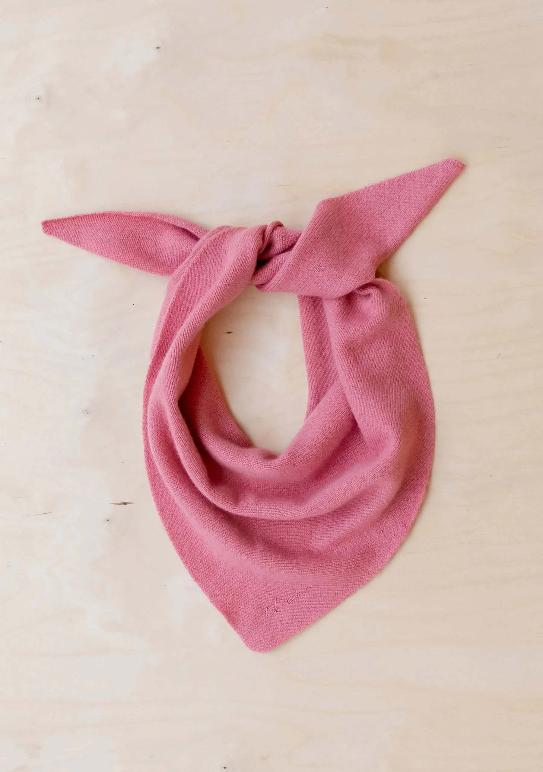 Merino Triangle Scarf - Pink