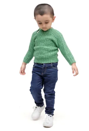 Merry Green Wool Hand Knitted Sweater