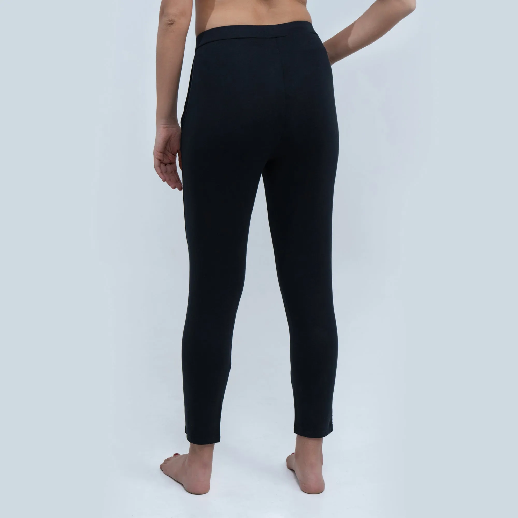 Mid Rise Ankle Length Supersoft Lounge Pants with Pockets-NT-129