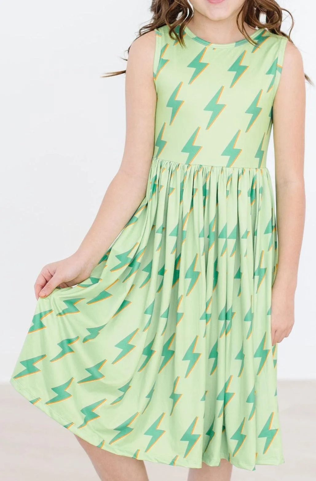 Mila & Rose Neon Lightning Tank Twirl Dress