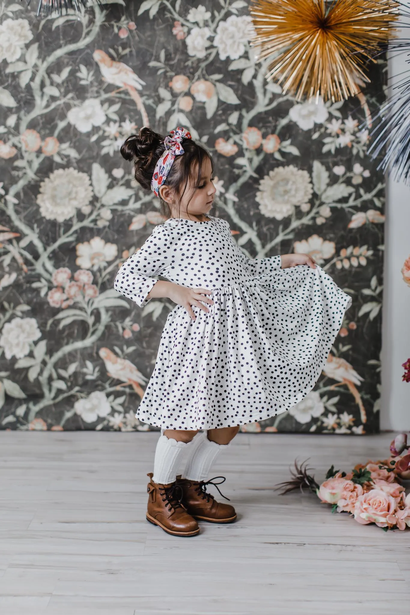 Mila & Rose Scattered Dot Twirl Dress