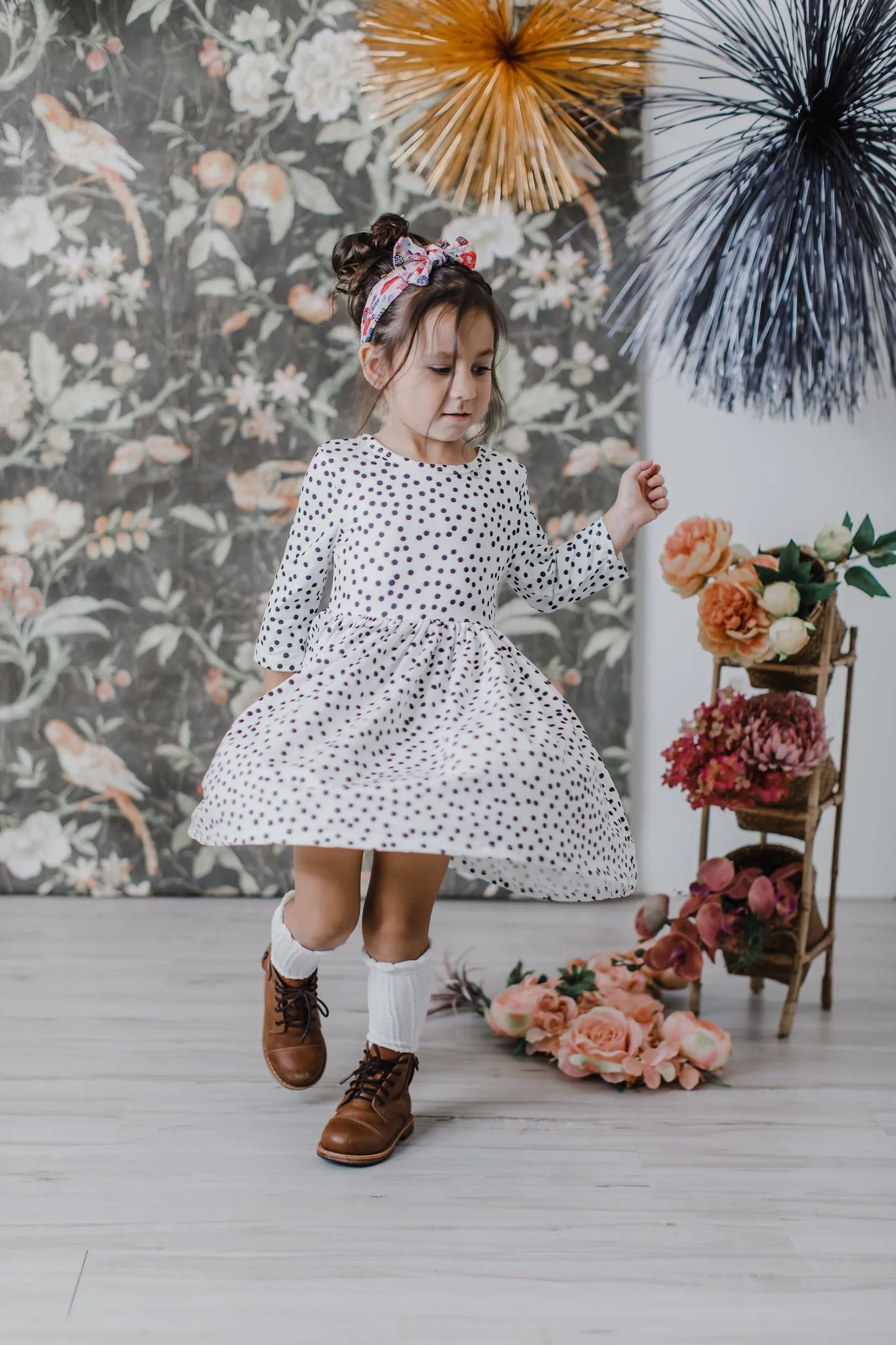 Mila & Rose Scattered Dot Twirl Dress