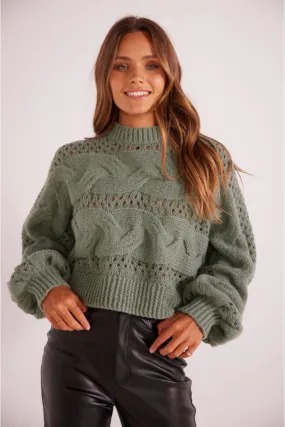 Minkpink Kaine Cable Knit Sweater