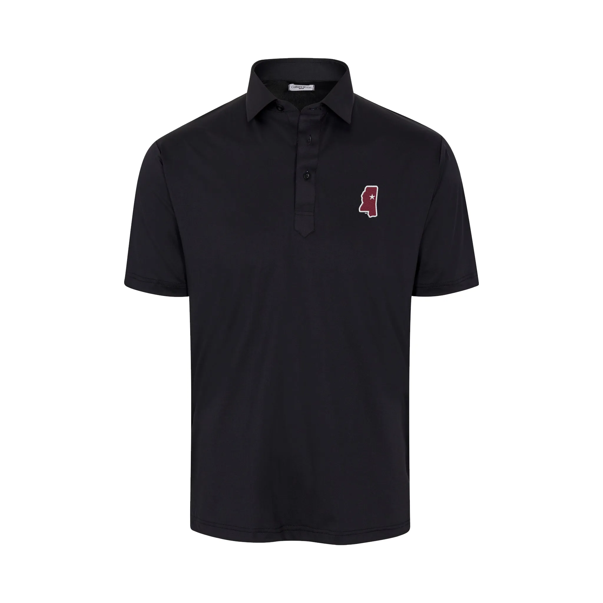 Mississippi State Featherweight Flex Polo Black