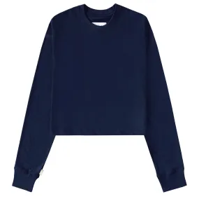 Monday Long Sleeve Crop Top Navy