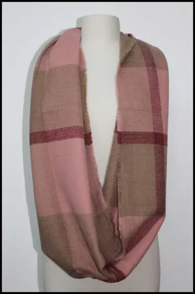 Multi Colour Plaid Infinity Scarf