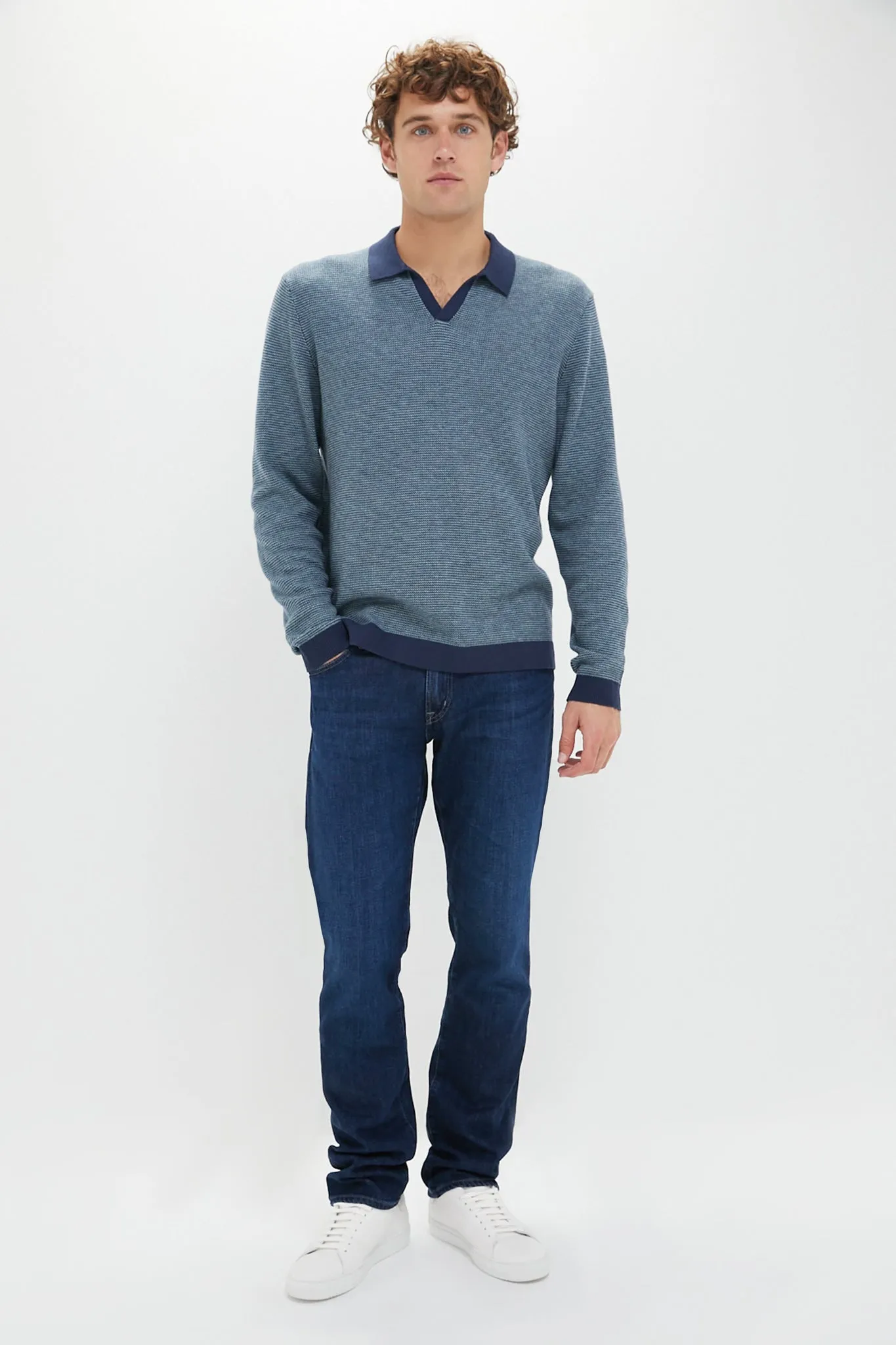 Navy Topaz Liam Sweater Polo