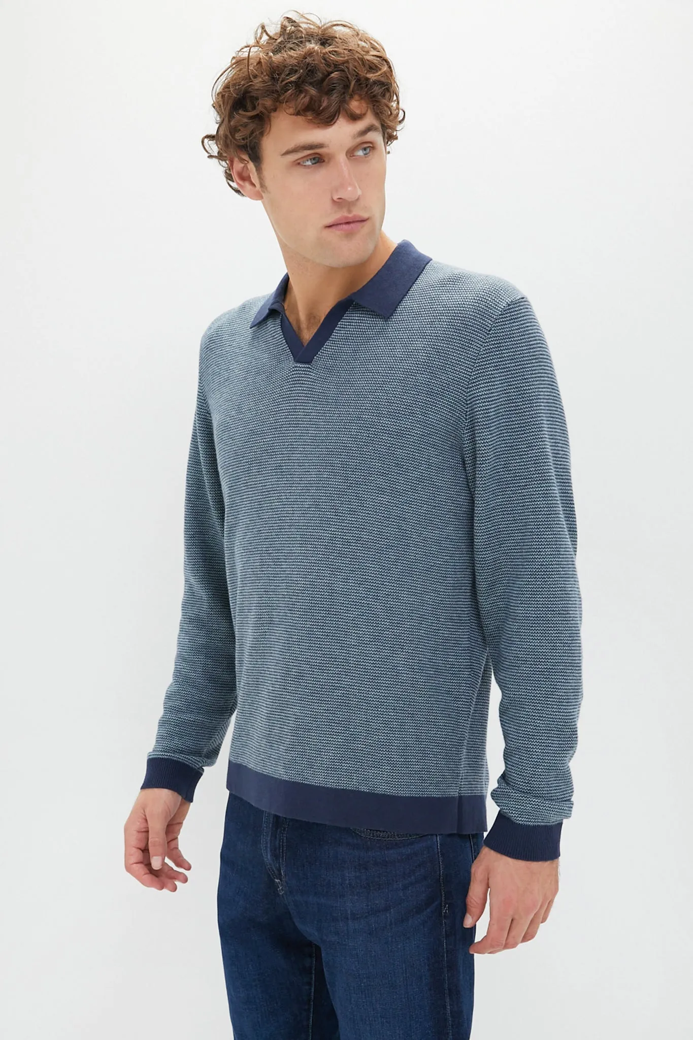 Navy Topaz Liam Sweater Polo