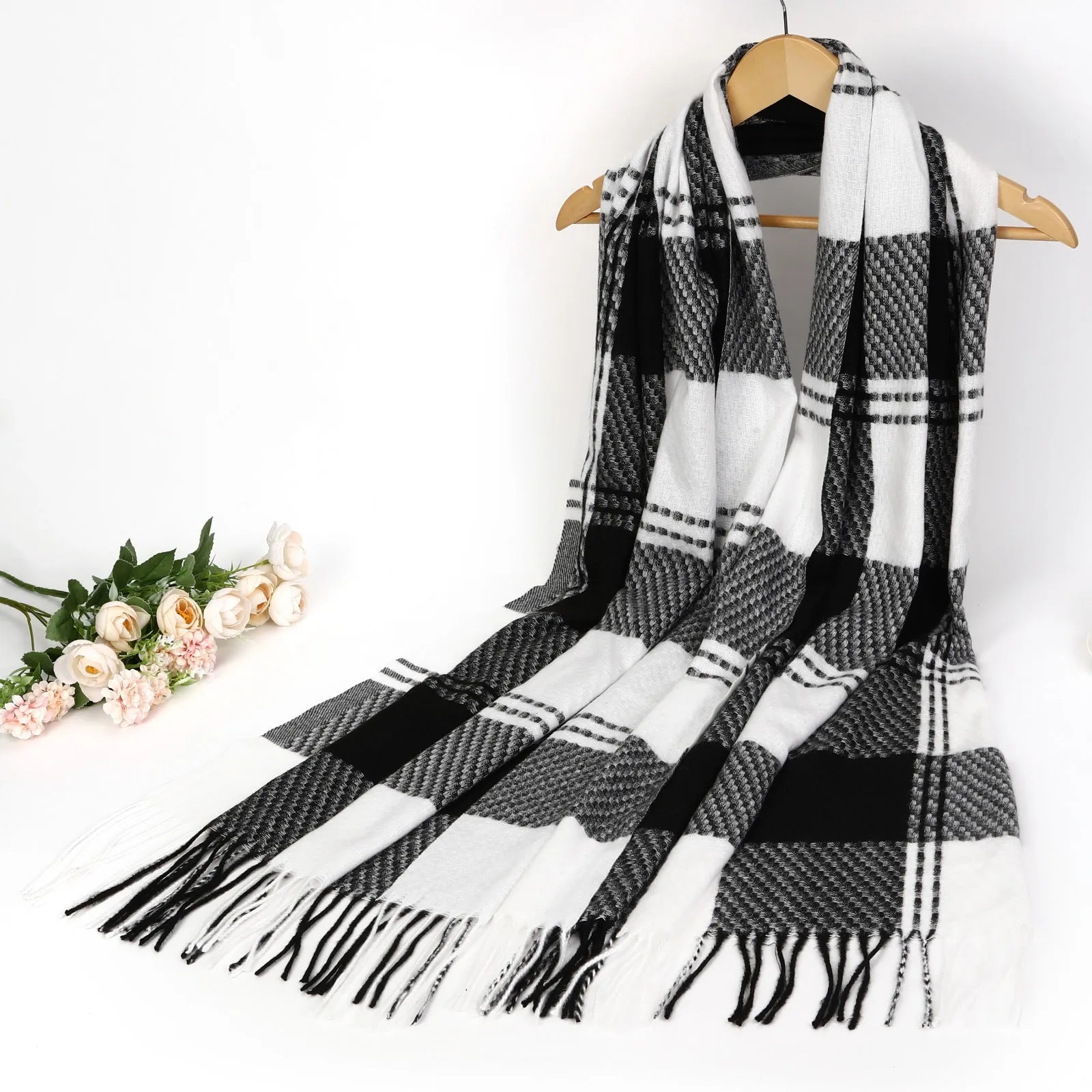 New Women Winter Warm Checked Printed Scarf Multi Colors