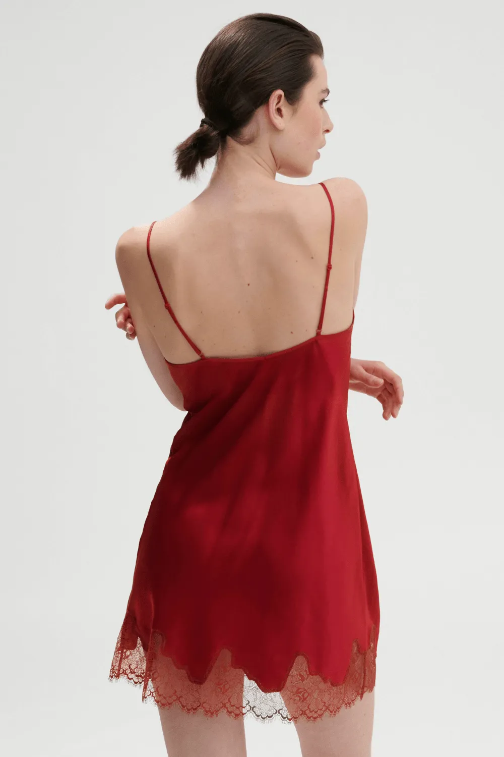 Nocturne Silk Nightdress Red