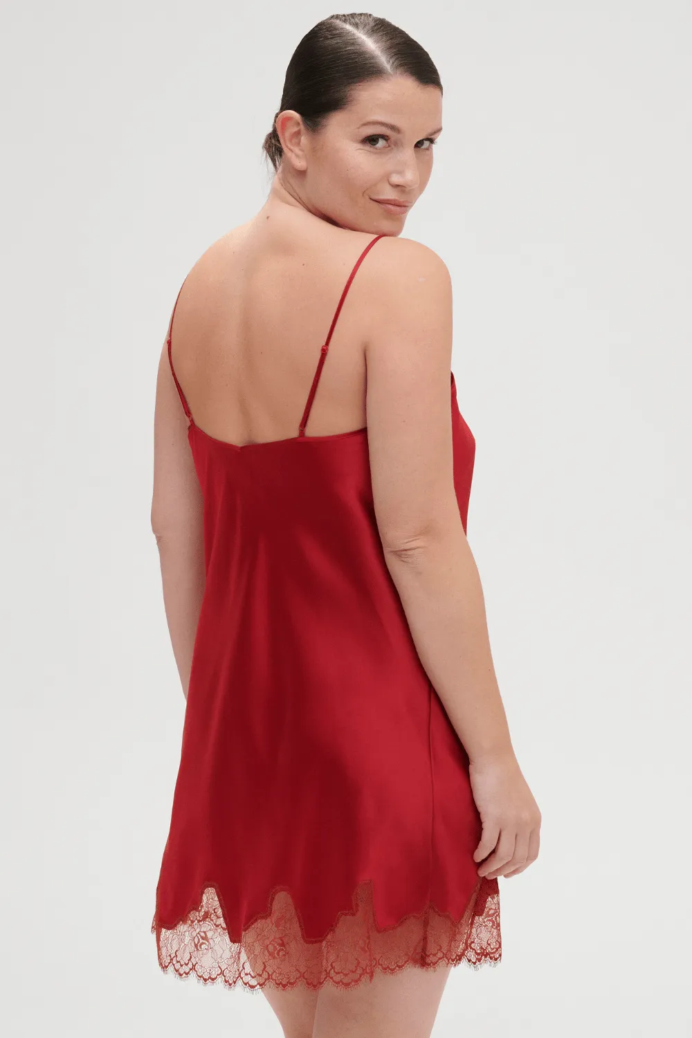 Nocturne Silk Nightdress Red