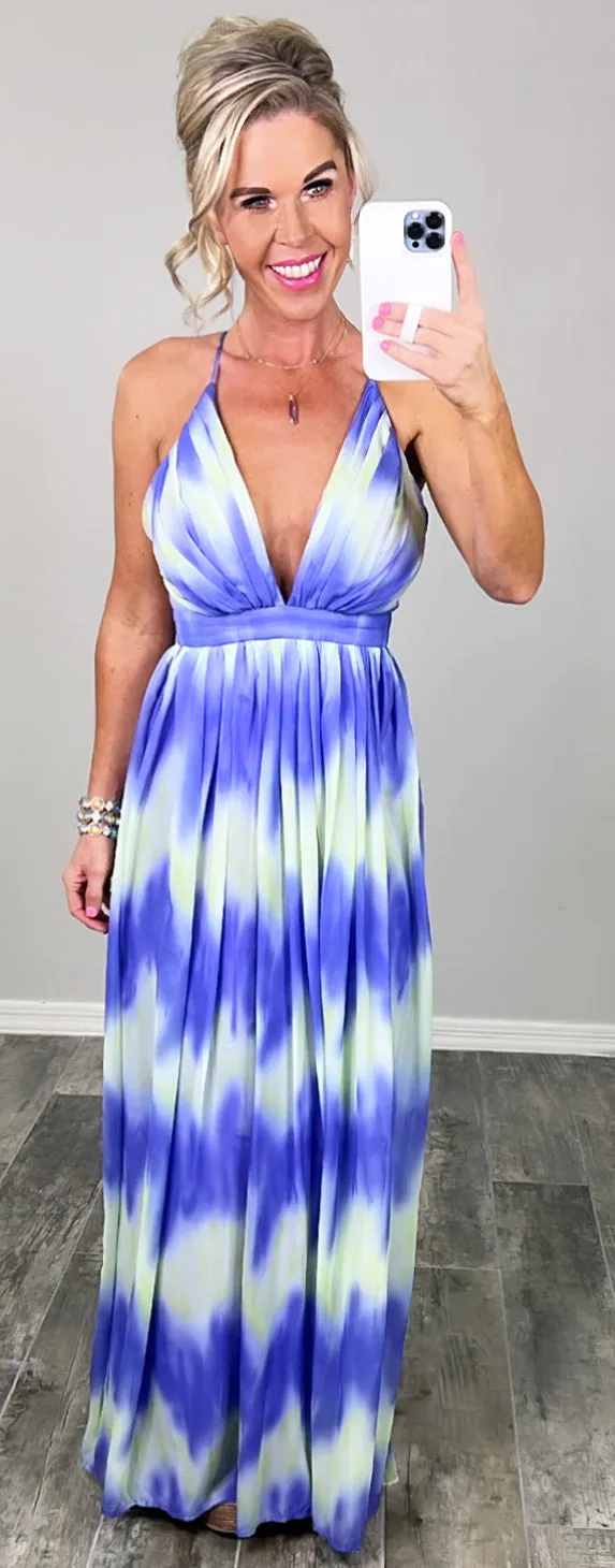 Oceans Of Love Ombre Maxi Dress - Purple