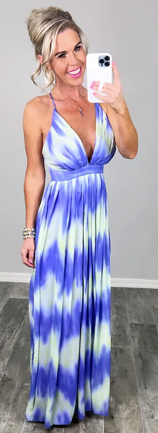 Oceans Of Love Ombre Maxi Dress - Purple