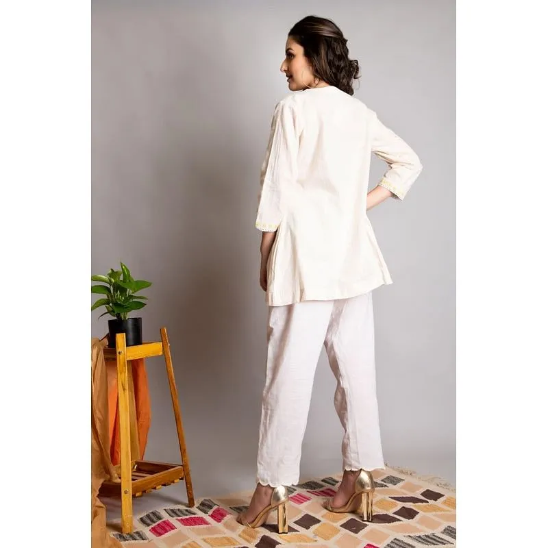 Off-White Chikankari Co-Ord Set