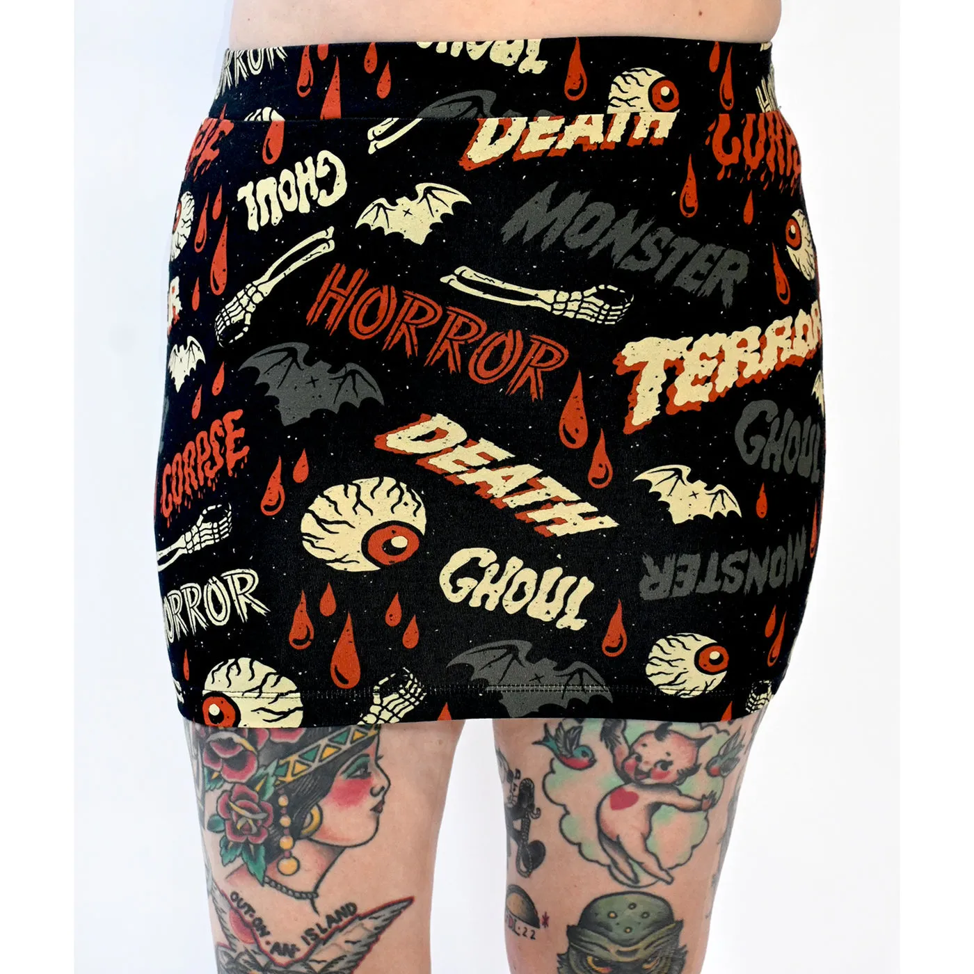 Oh the Horror Mini Skirt by Sourpuss