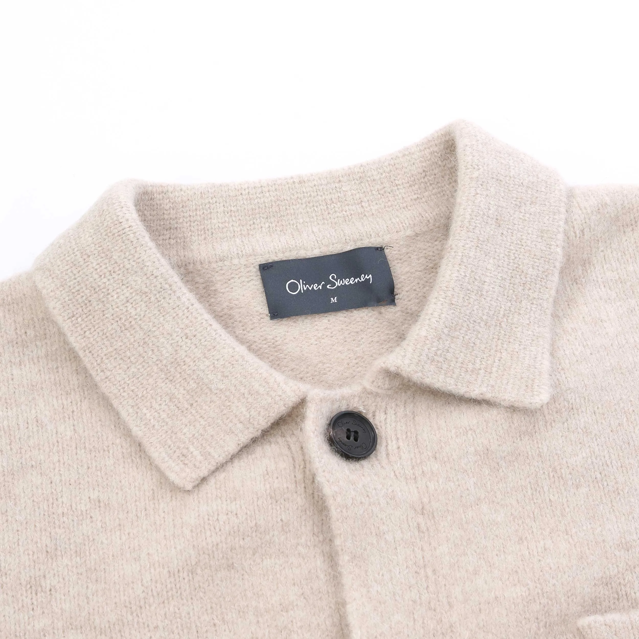 Oliver Sweeney Heywood Knitted Overshirt in Biscotto