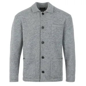 Oliver Sweeney Heywood Knitted Overshirt in Grey