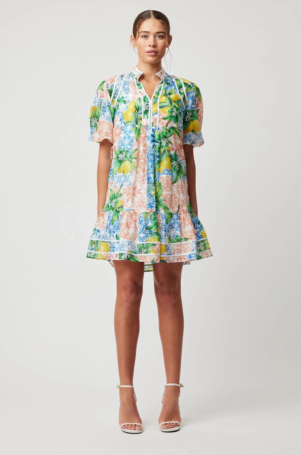 Once Was - Lucia Babydoll Dress in Limonata Print