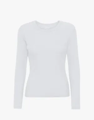 Organic Rib Long Sleeve T-Shirt Optical White