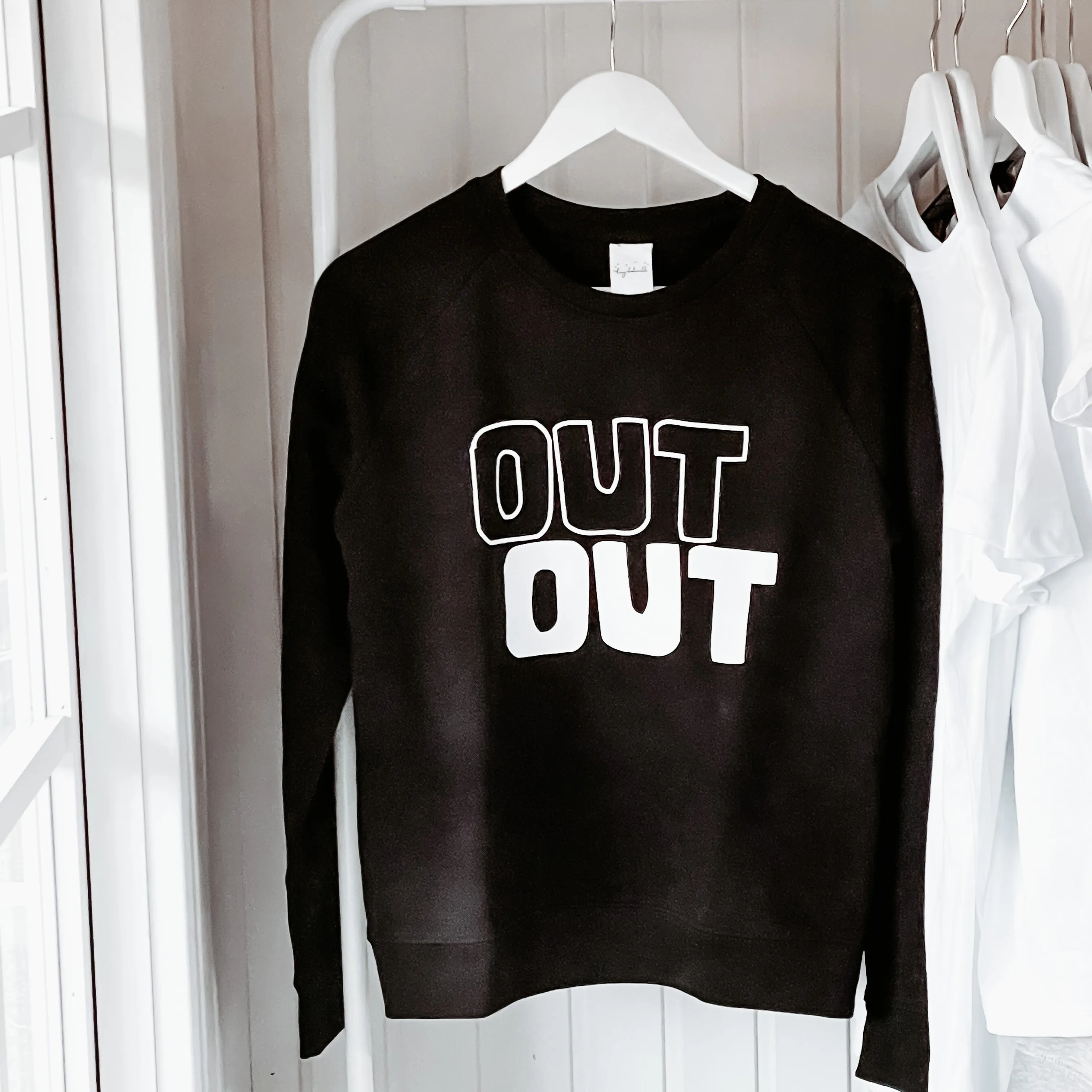 OUT OUT jet black sweatshirt *now half price!*