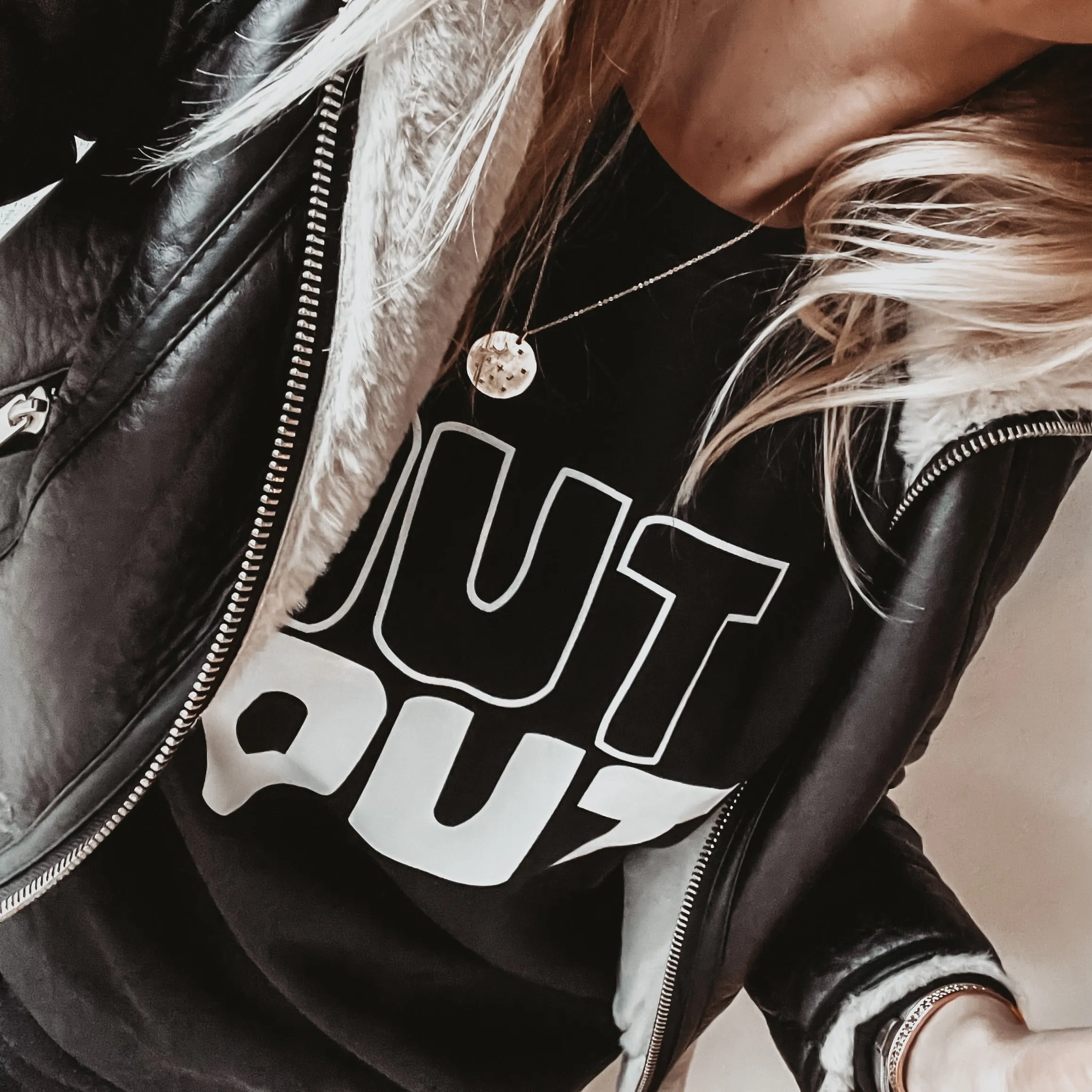 OUT OUT jet black sweatshirt *now half price!*