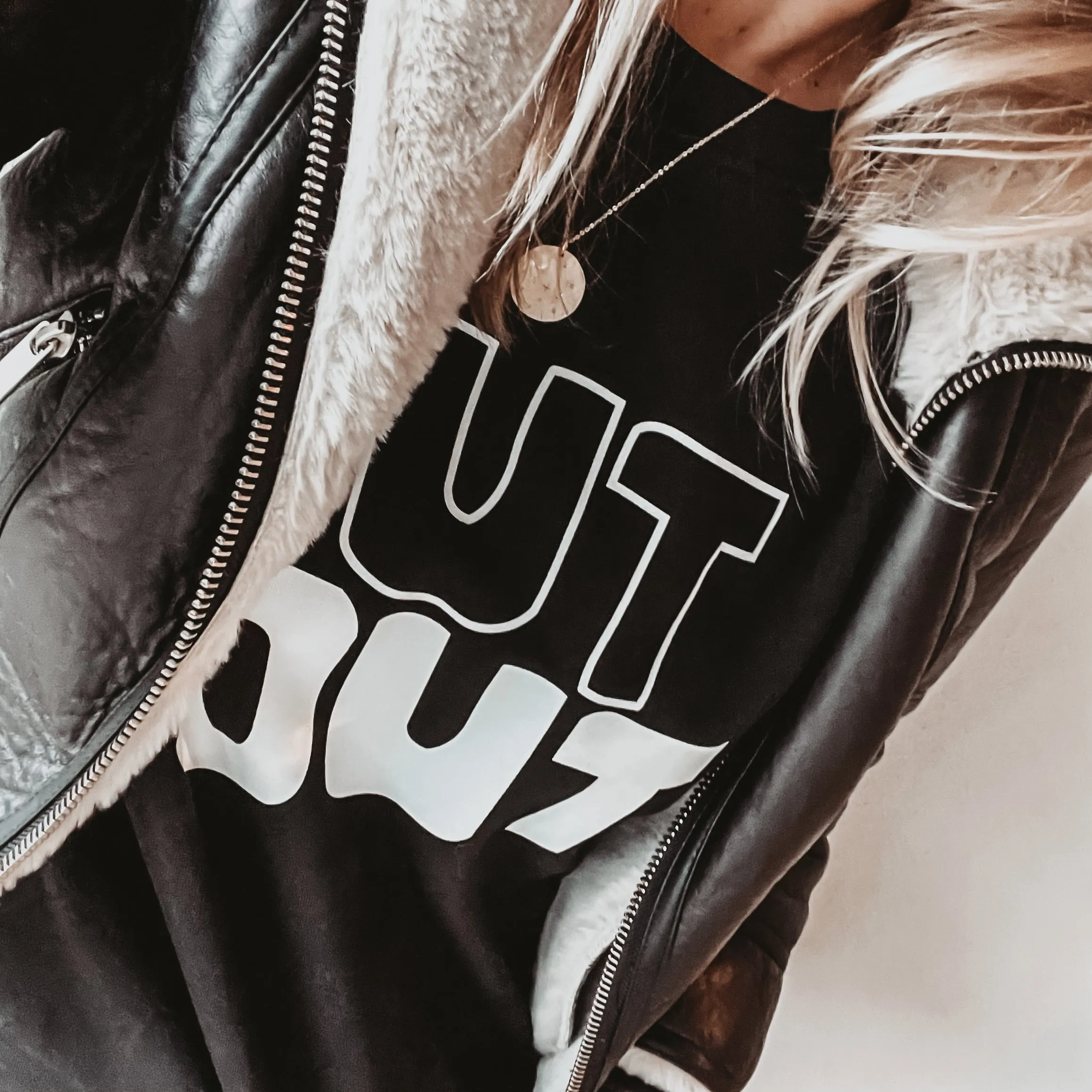 OUT OUT jet black sweatshirt *now half price!*