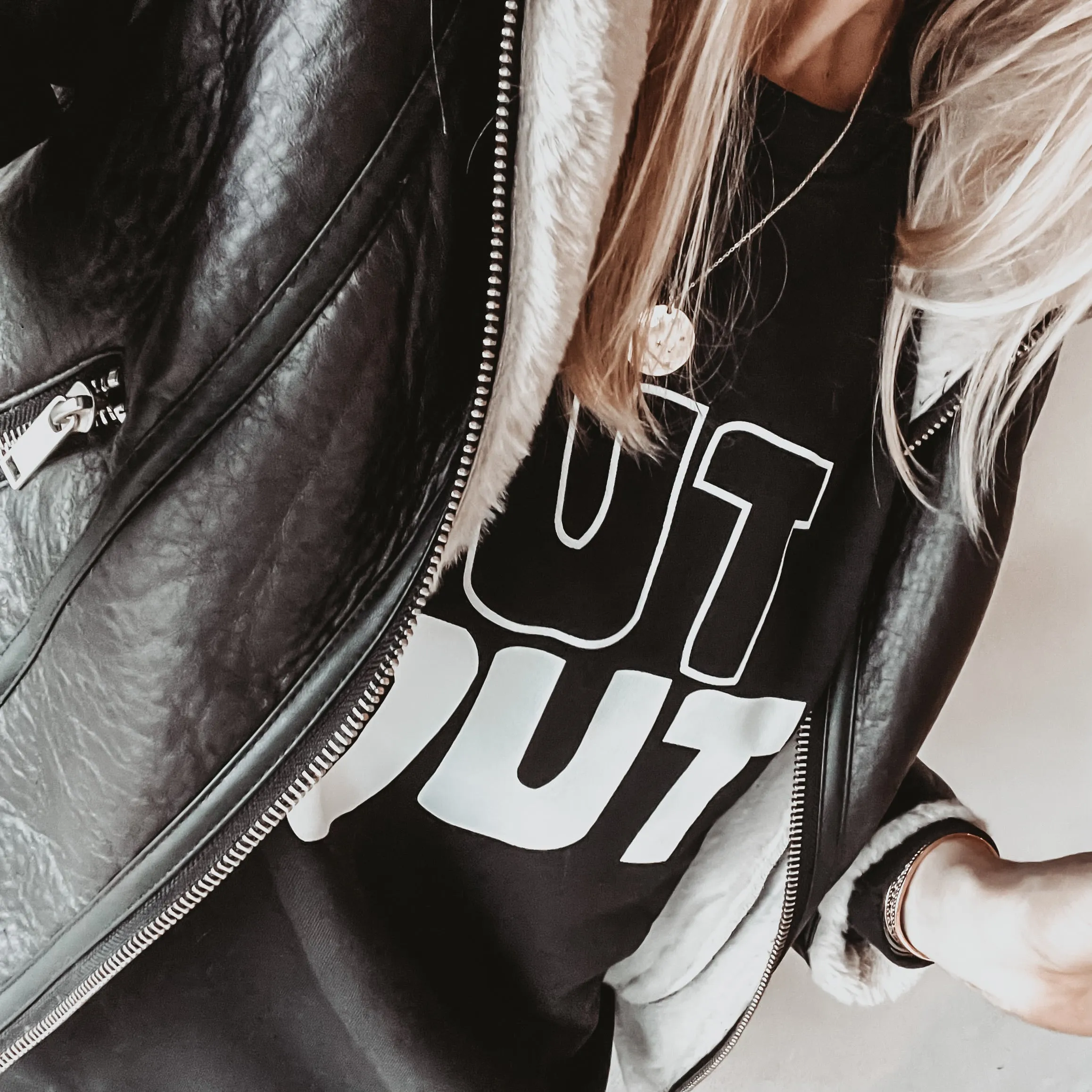 OUT OUT jet black sweatshirt *now half price!*