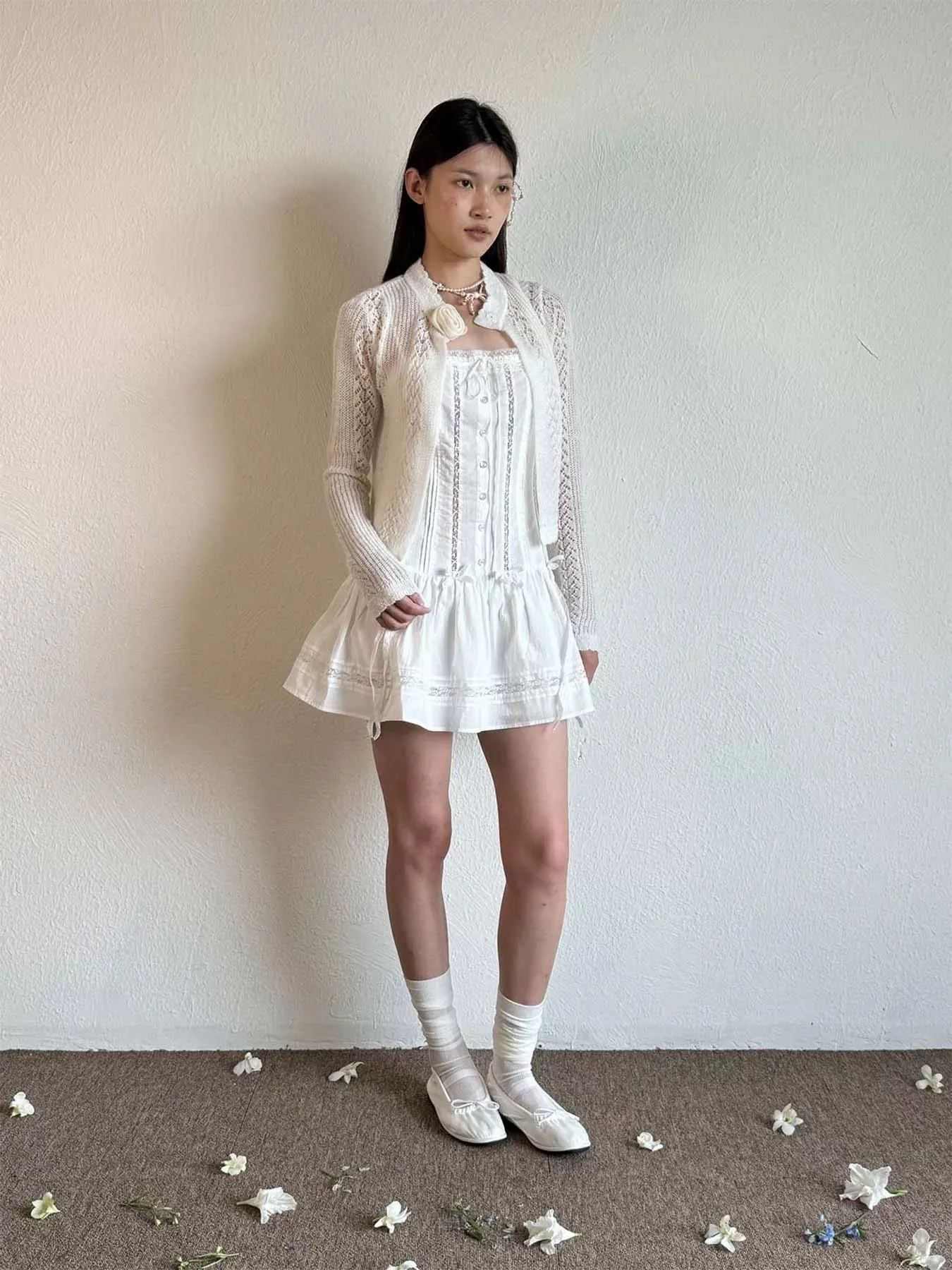 [Pacific Position] I Swear She’s An Angel - Mother Shell Button Cotton Dress