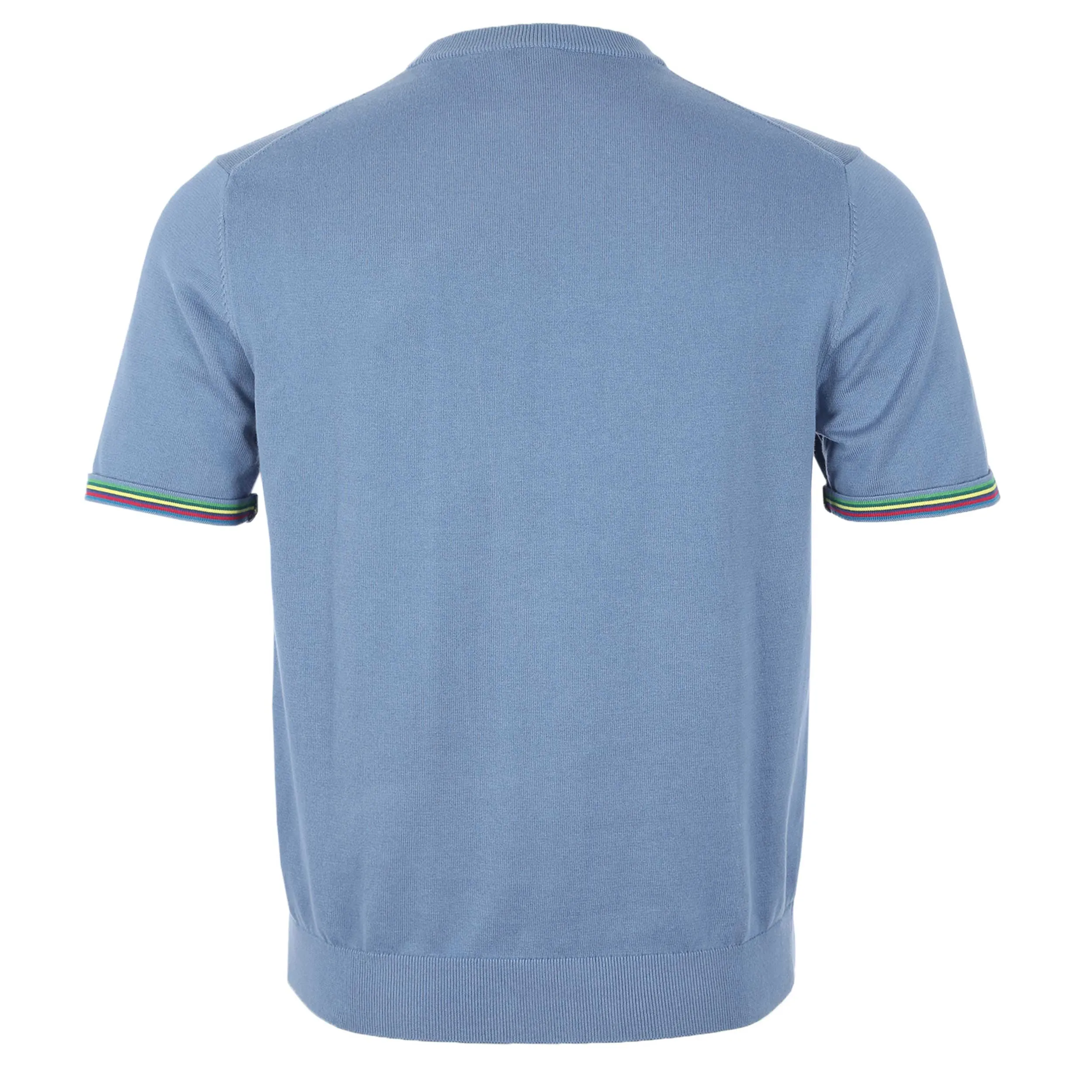 Paul Smith Zeb Badge Knitted T Shirt in Airforce Blue