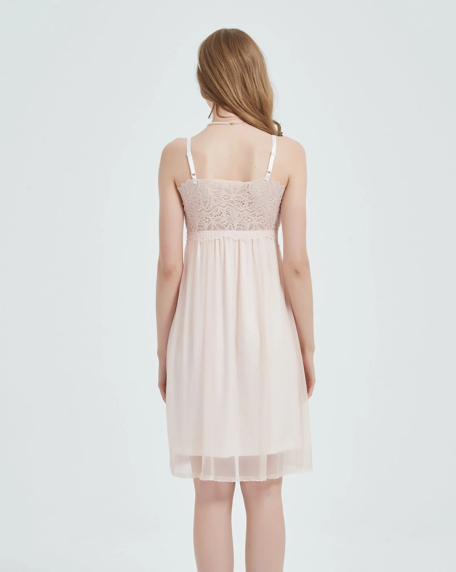 Peach Serenity Lace Nightgown