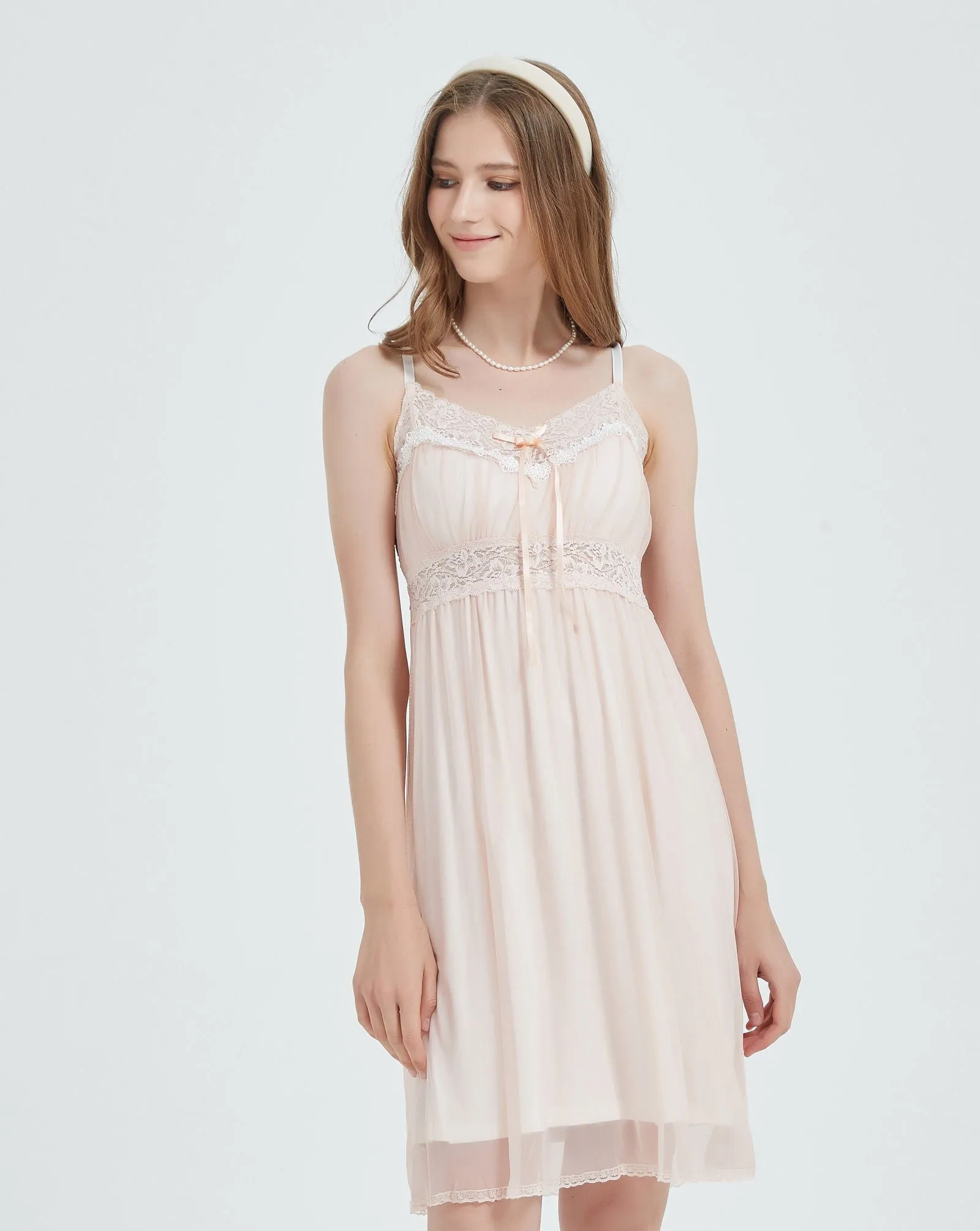 Peach Serenity Lace Nightgown