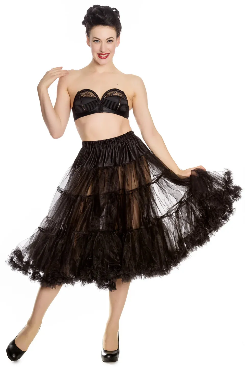 Penelope Petticoat in Black by Hell Bunny