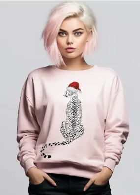 Pink Santa Leopard Sweatshirt