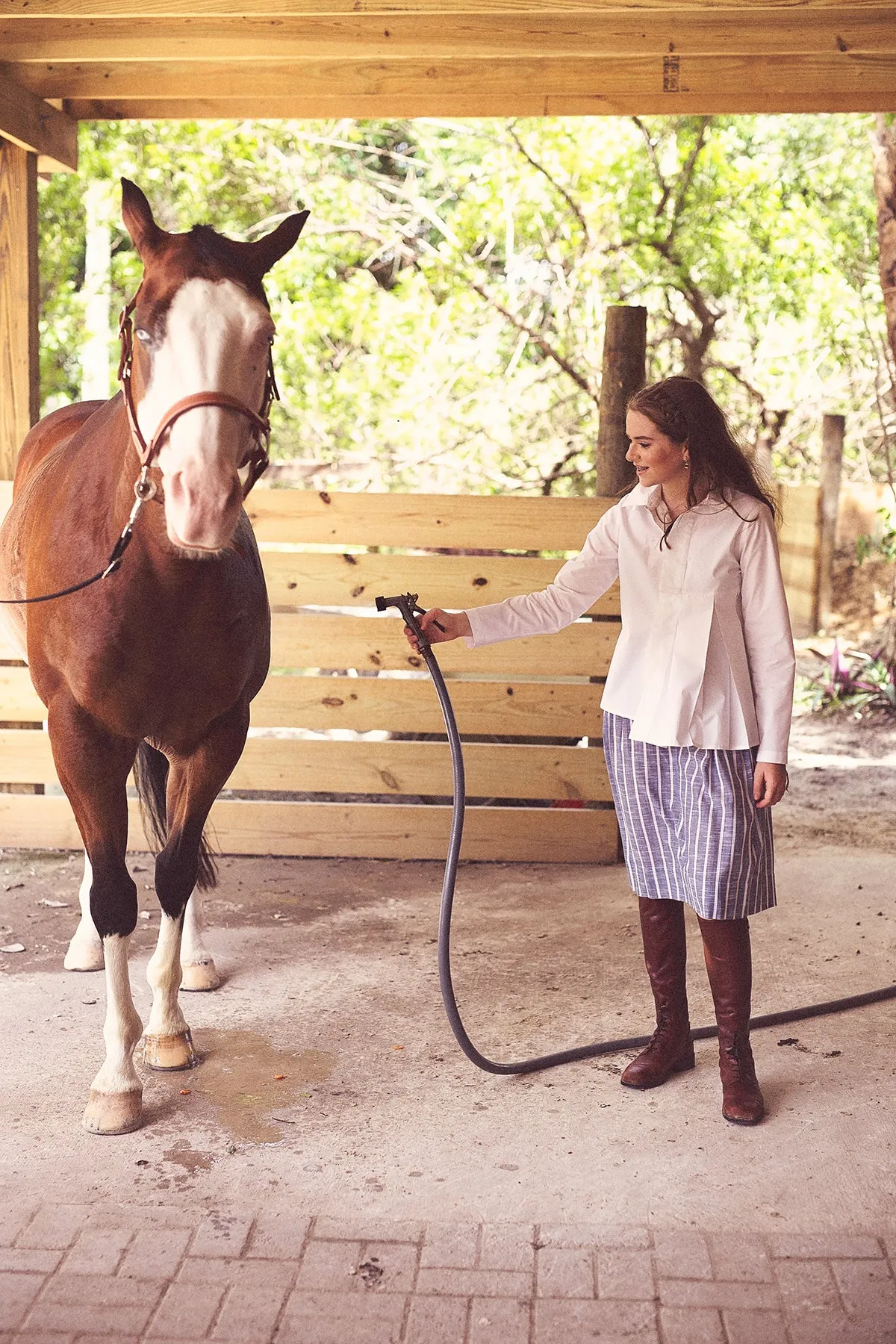 PINTO - Striped Chambray Cotton