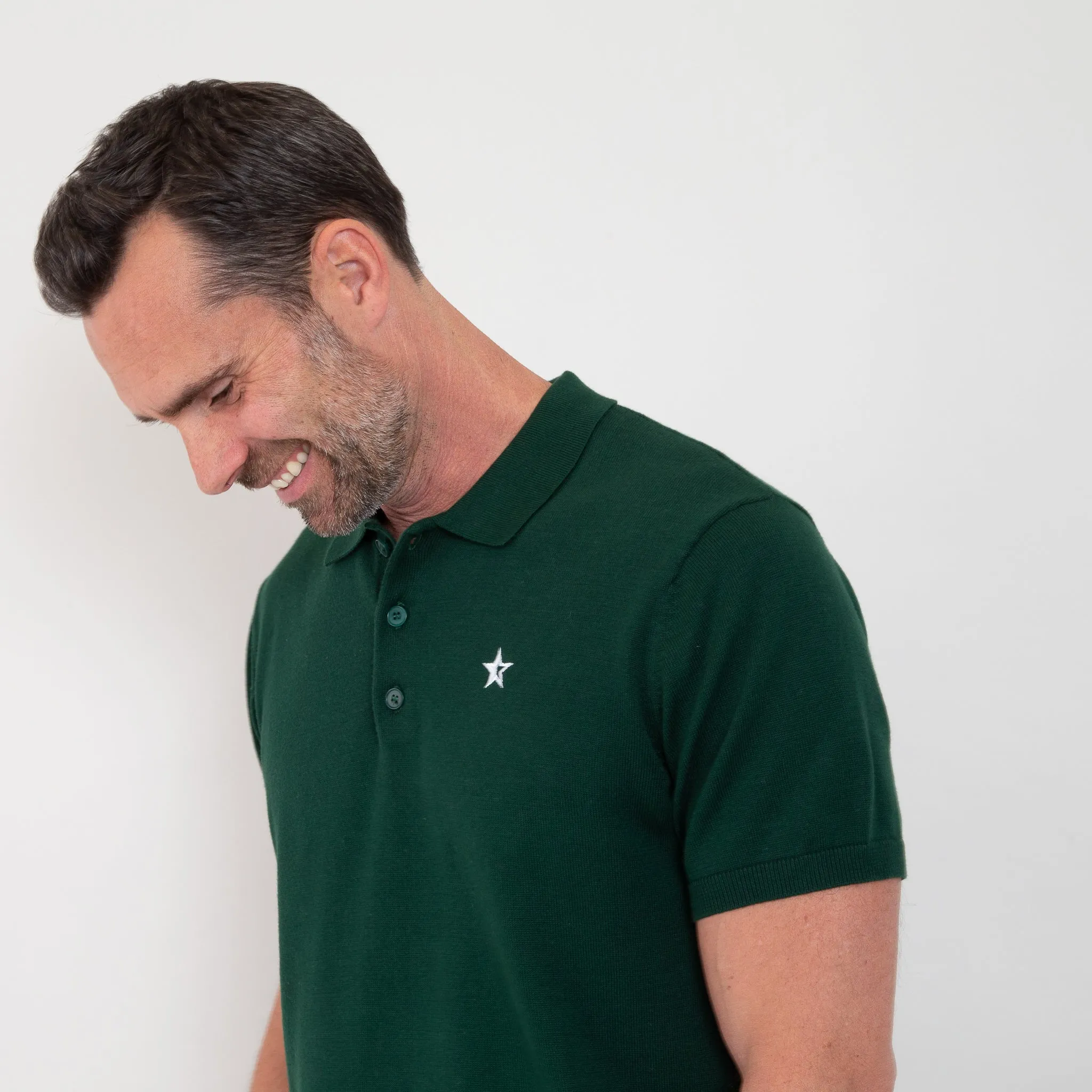 Play Well Knitted Polo - Pine