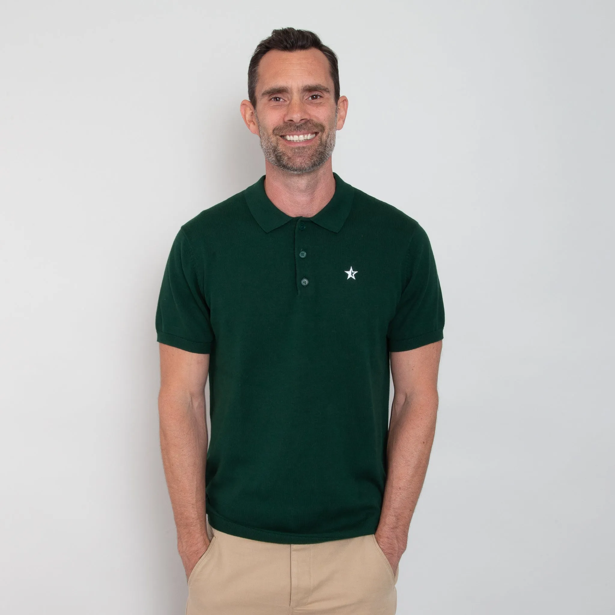 Play Well Knitted Polo - Pine