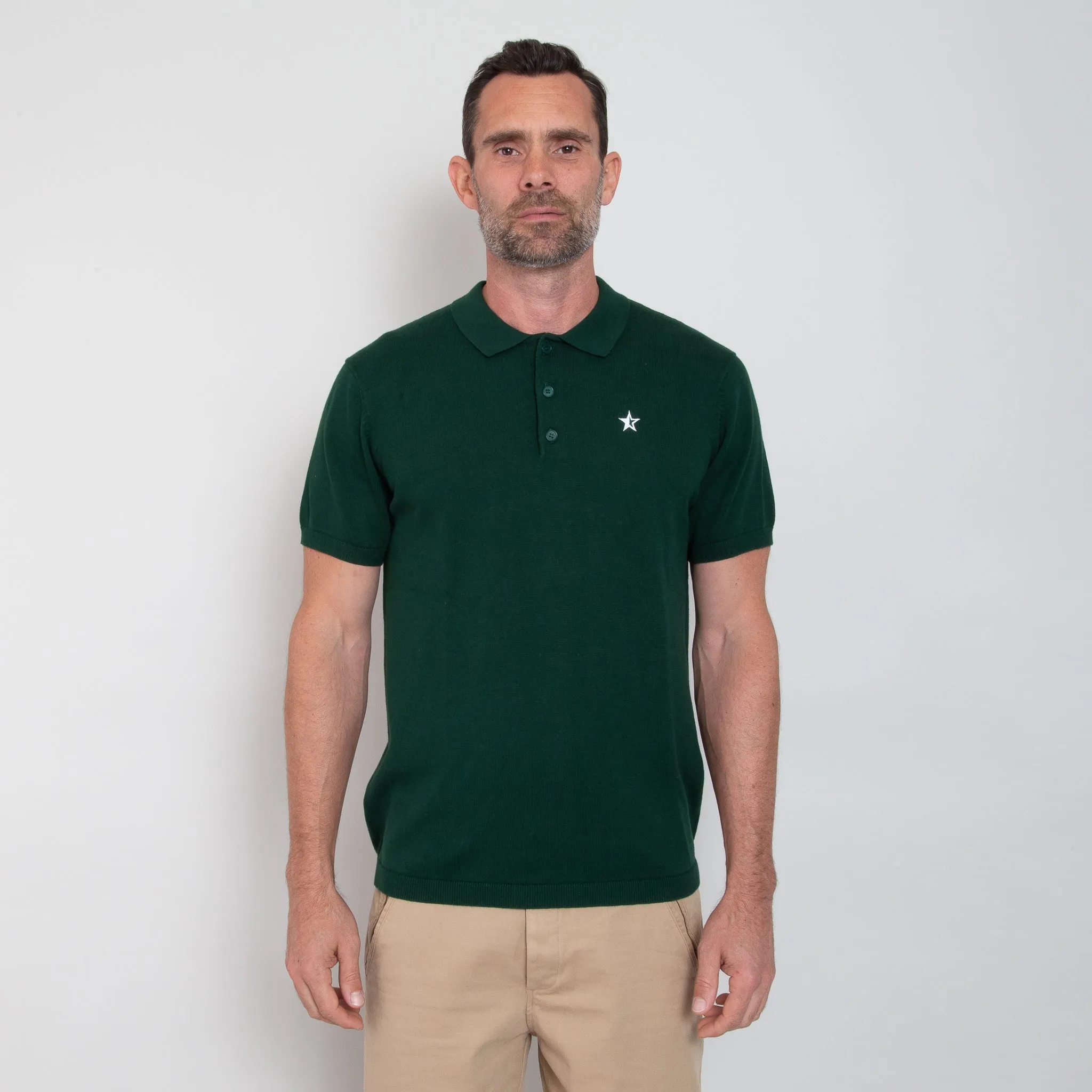 Play Well Knitted Polo - Pine