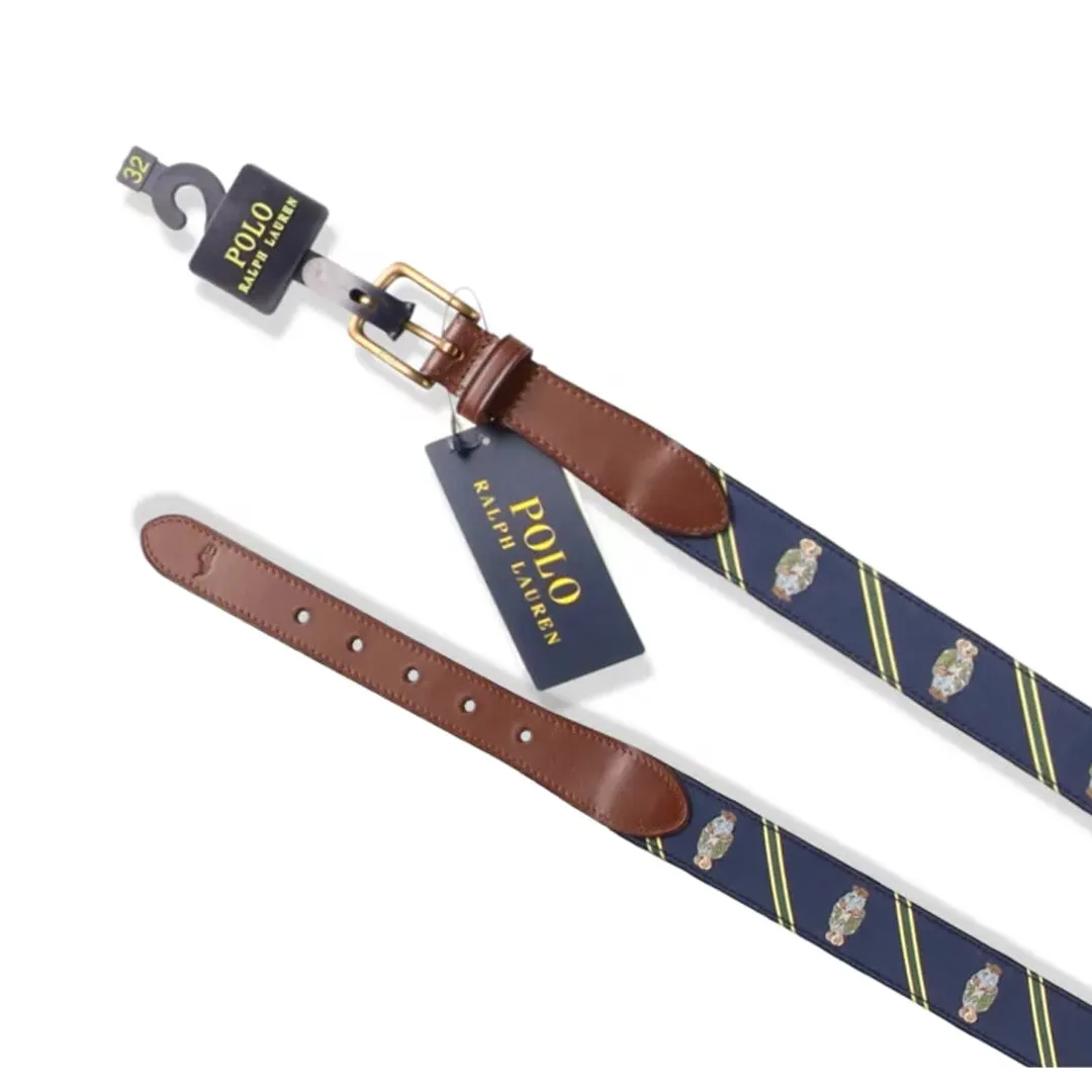 POLO BEAR LEATHER RIBBON BELT