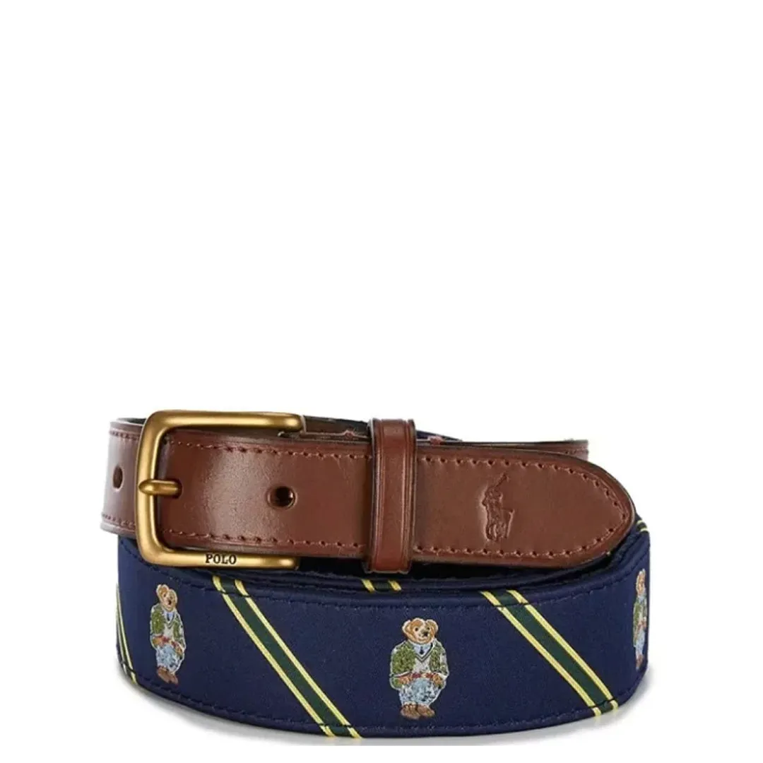 POLO BEAR LEATHER RIBBON BELT