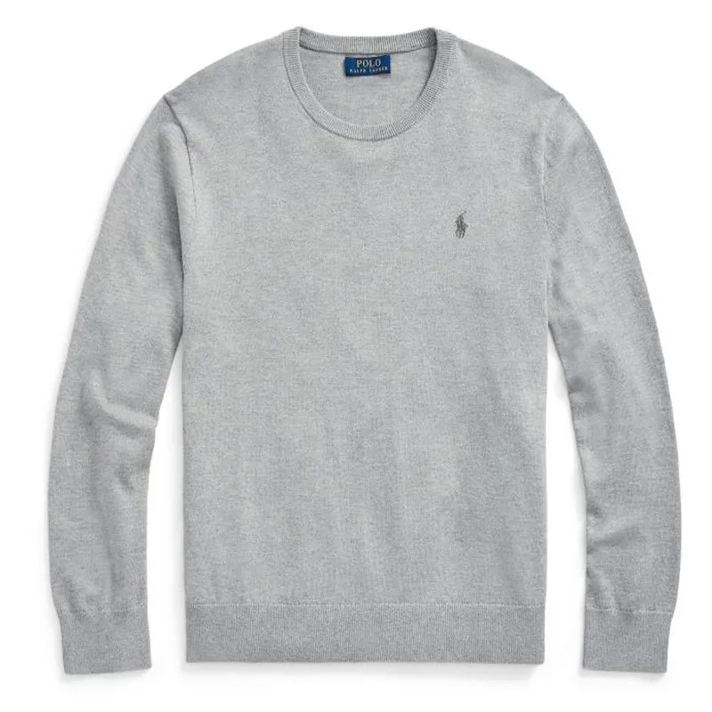 Polo Ralph Lauren Cotton Cashmere Blend Knit Andover Heather